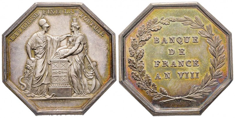 Jeton, Banque de France, 1800 (an VIII), AG 24.08 g. 36.52 mm par Dumarest
Avers...