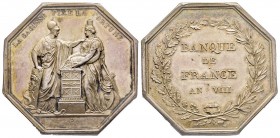 Jeton, Banque de France, 1800 (an VIII), AG 24.1 g. 36.3 mm par Dumarest
Ref : Bramsen 29, Julius 778, Essling 826, TNR 76.3 
Superbe