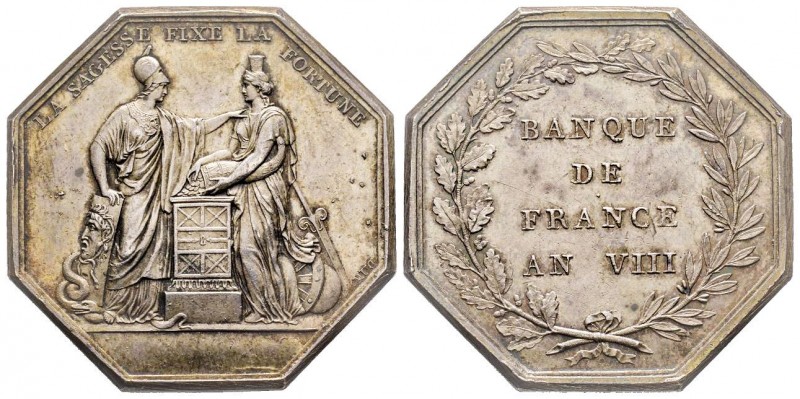 Jeton, Banque de France, 1800 (an VIII), AG 23.65 g. 36.2 mm par Dumarest
Ref : ...