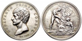 Médaille en argent, Napoléon Premier Consul, AN VIII, Victoire de l'armée française à la bataille de Marengo, AG 73.35 g. 52 mm par Lavy (d'après Appi...