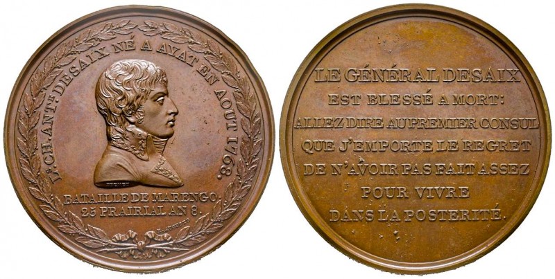 Médaille en bronze, Consulat, Louis Charles Antoine Desaix, 1768-1800, Paris, 18...
