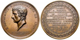 Médaille en bronze, Place Bellecour à Lyon, 1800, AE 38.3 g. par Mercié
Ref : Bramsen 58, Julius 830, Essling 844
Superbe et Rare