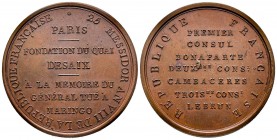 Médaille en bronze, Fondation du Quai Desaix a Parigi, 1800 (an 8), AE 38.52 g. 42 mm
Ref : Bramsen 68, Julius 845, Essling 855
Superbe