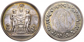 Médaille en argent, Paix de Lunéville, Paris, 1801, AG 32.15 g. 41.9 mm par Andrieu
Ref : Bramsen 111, Julius 910, Essling 951
FDC