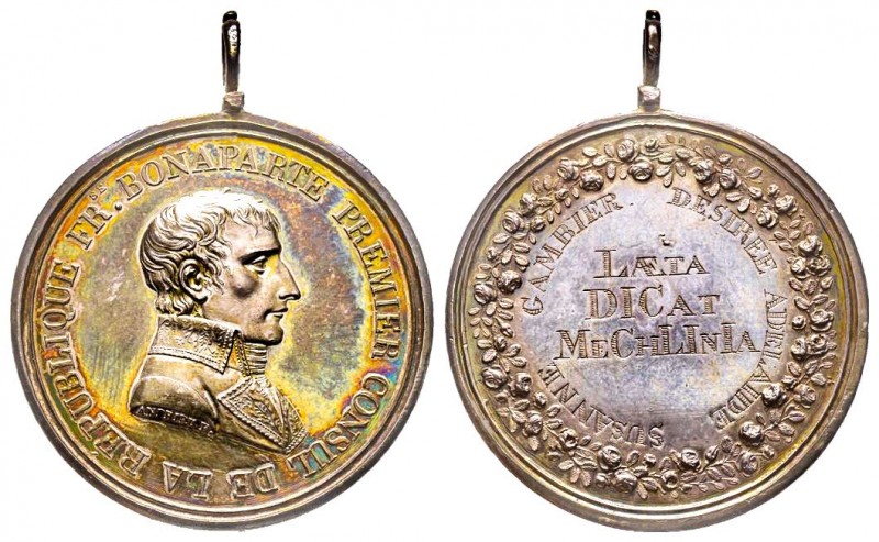 Médaille en argent, Paix de Lunéville, Paris, 1801, AG 29.72 g. 41.7 mm par Andr...