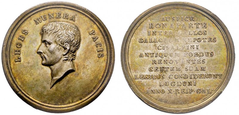 Médaille, Royaume d'Italie 1805-1814, Constitution de la "Repubblica Italica" à ...