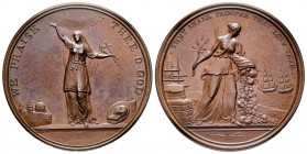 Médaille en bronze, Paix de Amiens, Londres, 1802, AE 26.2 g. 38.7 mm
par Hancock
Avers : WE PRAISE THEE O GOD 
Revers : THEY SHALL PROSPER THAT LOVE ...