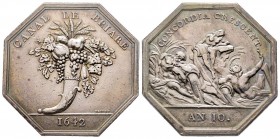 Jeton octagonal en argent, Canal d Briare, Paris, 1802, AG 15.67 g. 34.3 mm par Brenet
Ref : Bramsen 231, Julius 1110, TNR 91.13
Superbe