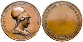 Médaille en bronze, Institut National de sciences et des arts, 1803, AE 56.3 g. par Dumarest. 
Avers : INSTITUT NATIONAL DES SCIENCES ET DES ARTS DUMA...