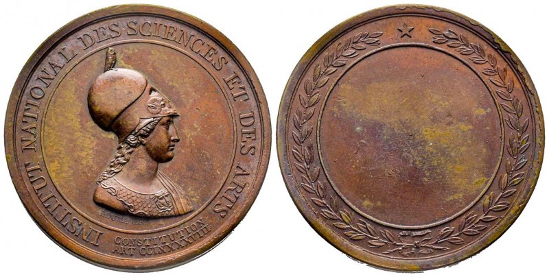 Médaille en bronze, Institut National des sciences et des arts, Paris, 1803 (an ...