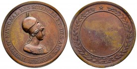 Médaille en bronze, Institut National des sciences et des arts, Paris, 1803 (an XI), AE 55.24 g. 49.4 mm par Dumarest
Ref : Bramsen 279. Julius 1182. ...