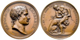 Médaille en bronze, Camp de Boulogne, Paris, 1804 (an XII), AE 30.5 g. 40.72 mm par Droz
Avers : NAPOLEON EMPEREUR , DENON DIR J P DROZ F . 
Revers : ...