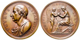 Médaille en bronze, Hommage à Pietro Metastasio (1698-1782), Rome, 1805, AE 101.82 g. 66.9 mm par Mercandetti T. 
Ref : Essling 2853, Turricchia 474
F...