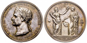 Médaille en argent, Napoléon Ier Roi d'Italie, Milan, 1805, AG 43.77 g. 42 mm par Manfredini
Ref : Bramsen 420, Julius 1382, Essling 1073, TNE 7.7. Tu...