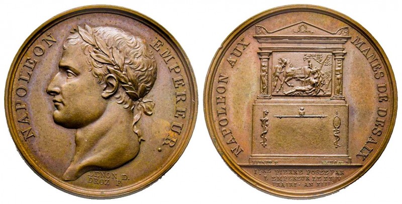 Médaille en bronze, Monument à Desaix au mont S. Bernard , Paris, 1805 (an 13), ...