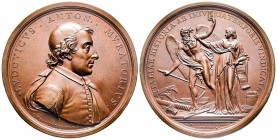 Médaille en bronze, Ludovico Antonio Muratori, Rome, 1806, AE 109.2 g. 67.1 mm par Mercandetti T
Avers : LVDOVICVS ANTON MVRATORIVS T MERCANDETTI F R ...