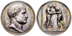 Médaille en argent, Premier Empire, mariage de la princesse Stéphanie avec le prince de Bade, Paris, 1806, AG 36.37 g. 40.5 mm par Droz & Andrieu
Aver...