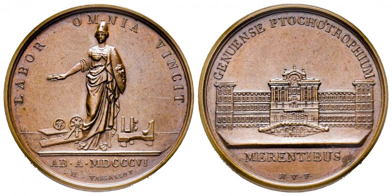 Médaille en bronze, Gênes, 1806, AE 28.43 g. 39.9 mm par Vassallo
Ref : Bramsen ...