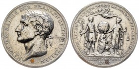 Médaille, Paix de Tilst, Berlin, 1807, Étain 30.66 g. 40.5mm. 
Avers : NAPOLEON KAISER DER FRANKEN U: KŒNIG V: ITALIEN
Revers : FRIEDE ALLEN VŒLKERN D...