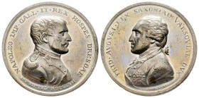 Médaille, Sejour de Napoléon à Dresde, 1807, Étain 22.54 g. 41 mm par F. Hoeckner
Ref : Bramsen 654, Julius 1776, Essling 1180, TNE 21.3
Superbe, Très...
