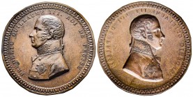 Cliché uniface, Frédéric Guillaume III Roi de Prussie, Paris, 1807, AE 6.00 g. 44.5mm.
Avers : FREDERIC GUILLAUME III ROI DE PRUSSE 
Ref : Bramsen 684...