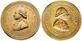 Cliché uniface, J.S. Maury, Paris, 1807, Bronze doré 5.90 g. 45.5 mm
Avers : J S MAURY DÉPUTÉ DU CLERGE EN 1789 à l'exergue CARDINAL EN 1794 GRAND AUM...