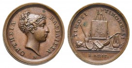 Médaillette en bronze, La Reine Hortense d'Hollande, Paris, 1808, AE 6.90 g. 22.6 mm par Andrieu & Brenet 
Ref : Bramsen 767, Julius 1969, Essling 243...