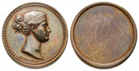 Médaille uniface en bronze, Rue de Lucques à Pise, Paris, AE 8.96 g. 23 mm par Andrieu
Superbe