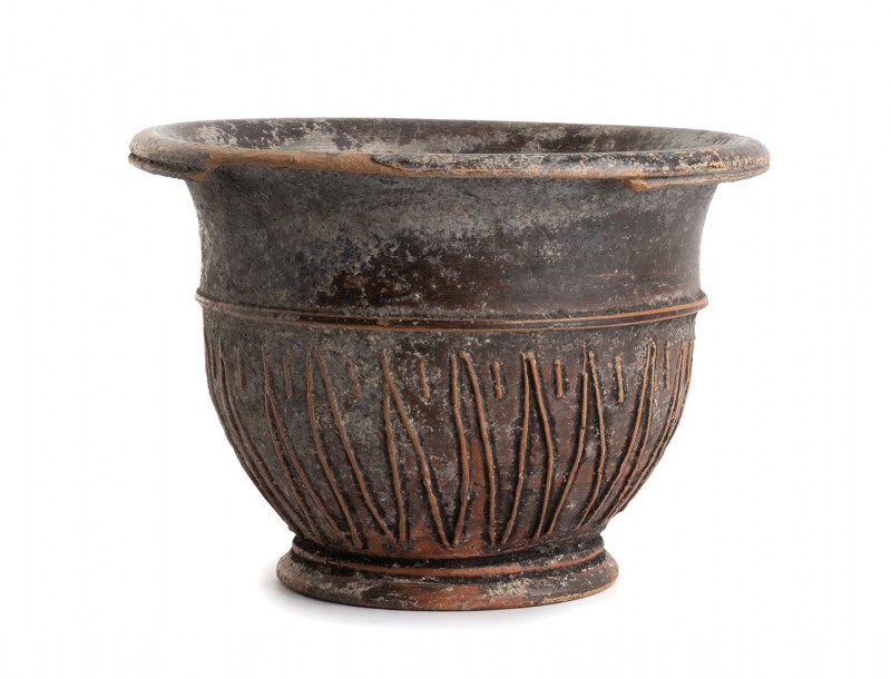 Megarian Bowl, 3rd - 1st century BC, height cm 10; diam cm 14. Provenance: From ...
