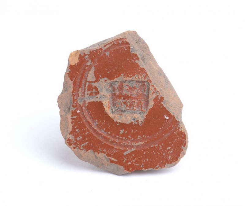 Roman Arretine Terra Sigillata Bowl bottom with Stamp, 1st century AD; height cm...