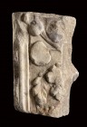 Roman Marble Architectural Decoration, 1st - 2nd century AD; length cm 14 x 9,5; wide cm 5, Decorated on three sides with with vegetal elements, as le...