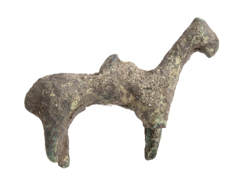 Greek Archaic Bronze Horse-Shaped Pendant, 7th - 6th century BC; length cm 4,5. ...