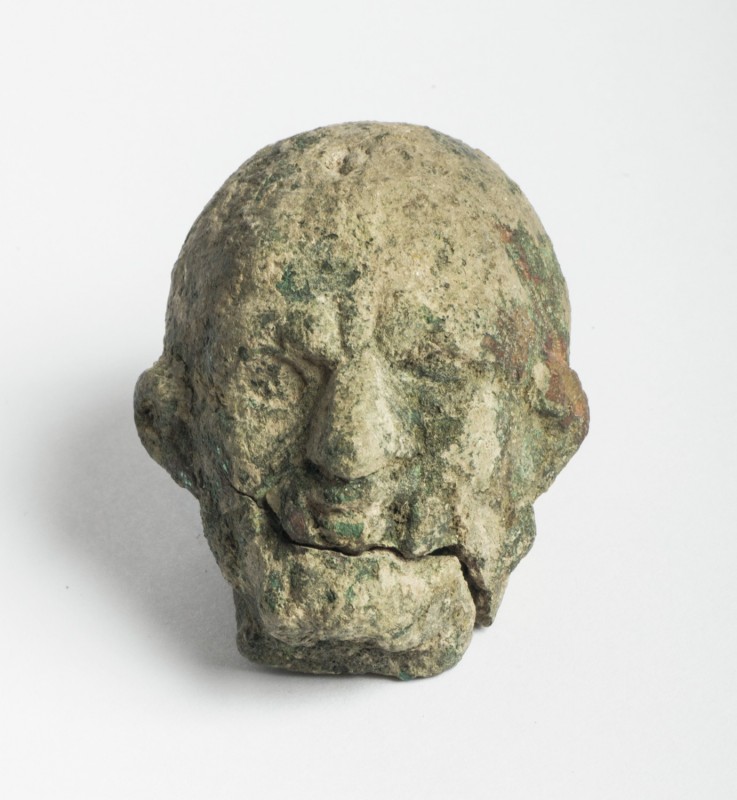 Roman Bronze Portrait of an Old Man, 1st century BC - 1st century AD; height cm ...