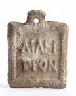 Rare Greco-Roman Inscribed Lead Weight of a Dileitron, 2nd century BC; length cm 12,5 x 10, gr 828. Provenance: English private collection.