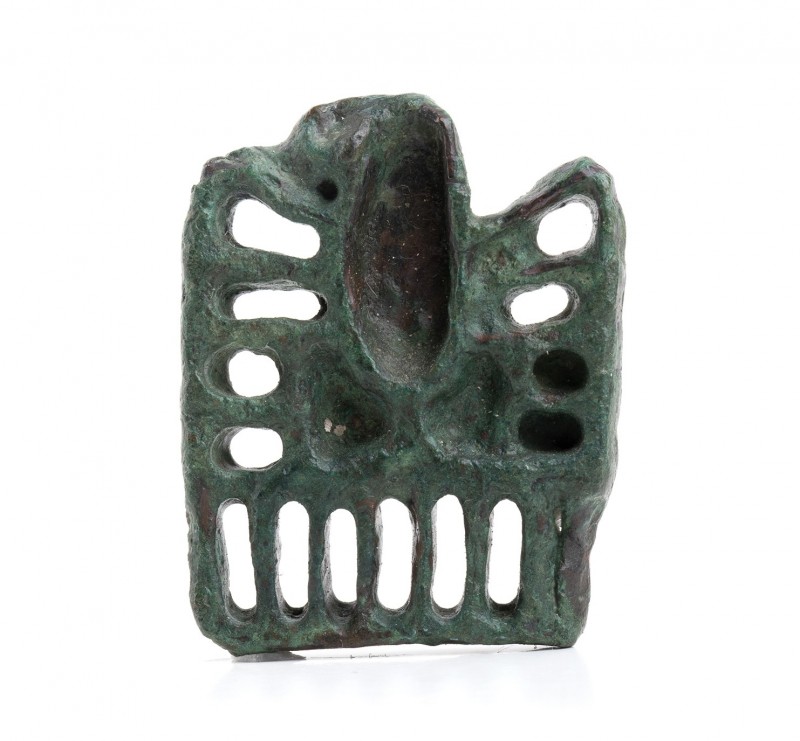 Bactrian Bronze Stamp Seal with Eagle; Central Asia, Oxus Civilization, 3rd - ea...