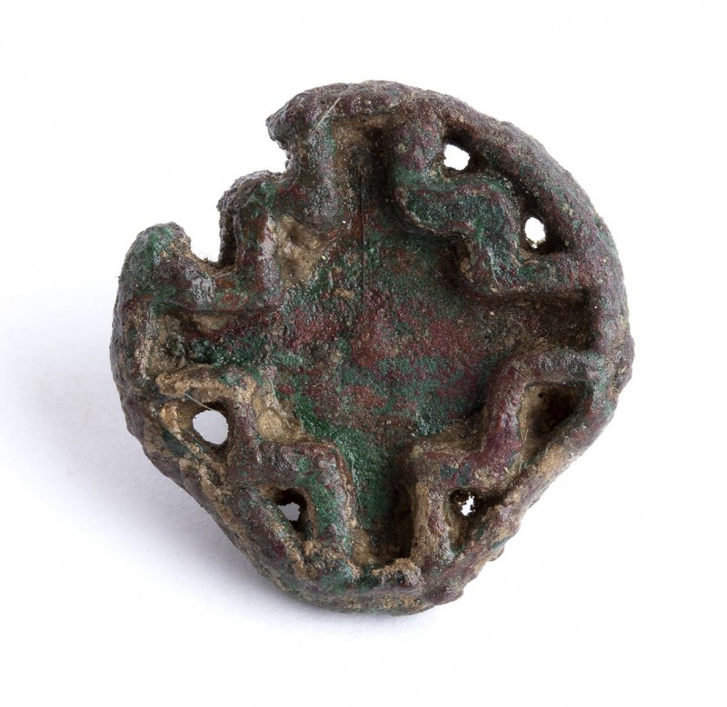 Bactrian Bronze Seal with Cruciform Motif; Central Asia, Oxus Civilization, 3rd ...