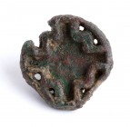Bactrian Bronze Seal with Cruciform Motif; Central Asia, Oxus Civilization, 3rd - early 2nd millennium BC; length cm 2,2. Provenance: European private...