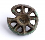 Bactrian Bronze Seal with Cruciform Motif; Central Asia, Oxus Civilization, 3rd - early 2nd millennium BC; length cm 2,5. Provenance: European private...