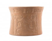 Cylindrical vessel in colombino technique, Guatemala, Maya Civilization, ca. 6th - 7th century AD; height cm 12,2. Provenance: ex Arte Primitivo, New ...