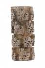 Terracotta cylindrical pintadera, Guatemala, Maya Civilization, ca. 7th - 11th century; height cm 6,5. Provenance: From the Marino Taini collection, M...