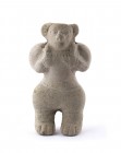 Terracotta anthropomorphic statuette, Colombia and Ecuador, Tumaco-La Tolita Culture, ca. 4th century BC - 5th century AD; height cm 9. Provenance: Fr...