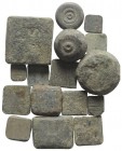 Collection of Sixteen Byzantine Bronze Commercial Weights.