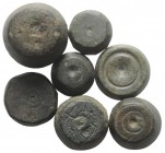 Collection of Seven Byzantine Bronze Commercial Weights.