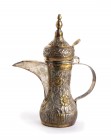 Bedouin Silver-Plated Copper Dallah, 19th century; height cm 24,5. Provenance: From the Amedeo Guillet collection.