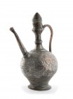 Bedouin Tinned Copper Aftaba, 19th century, height cm 29,4; (with lid) cm 34. Provenance: From the Amedeo Guillet collection.