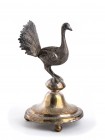 Victorian Peacock Powder Shaker, 19th century; height cm 13,2; with engraved initials GR. Provenance: From the Amedeo Guillet collection.