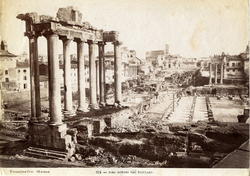 Collection of 16 photographs of Roman Archaeological Ruins, taken by Lodovico Tu...