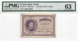 II Republic of Poland, 1 zloty 1919 - PMG 50