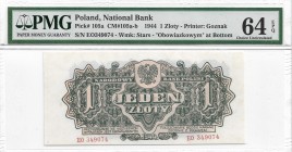 Peoples Republic of Poland, 1 zloty 1944 ...owym EO - PMG 64 EPQ