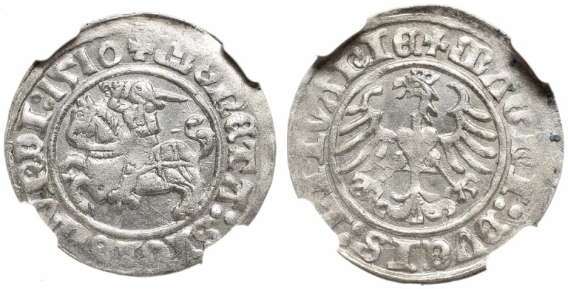 Sigismund I, Half-groat 1510, Vilnius - NGC MS63
Zygmunt I Stary, Półgrosz 1510...